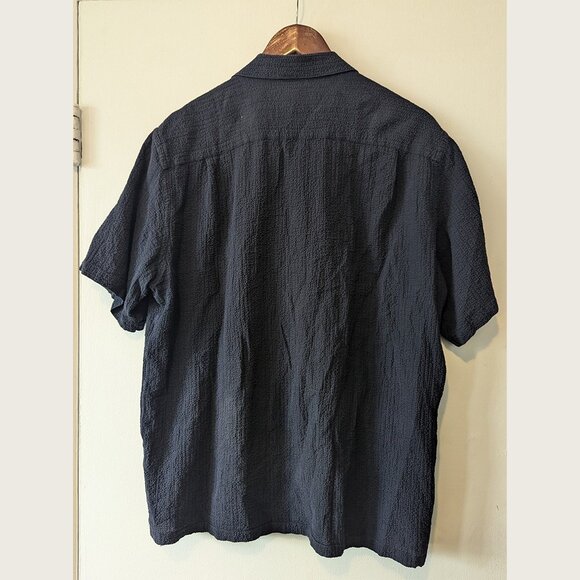 PORTUGUESE FLANNEL - Seersucker short sleeve shirt - Sz L - Picture 3 of 6